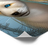 母とベビーキツネポスター ポスター (角)