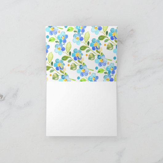 母とベビーキツネ男の子シャワーありがとうノート サンキューカード (内部)