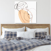 母とベビーキャンバス病院のウォールアート キャンバスプリント (インサイチュ (寝室))