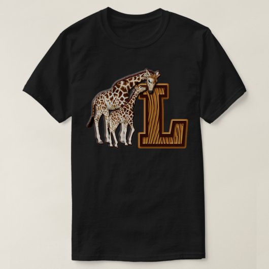 母とベビーキラフェモノグラムL Tシャツ (デザイン正面)