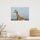 母とベビーキリン抱き ポスター (キッチン)