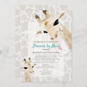 母とベビーキリン水の色ベビーシャワーbyメール 招待状 (正面/裏面)