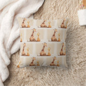 母とベビーキリン水色 クッション (ブランケット)