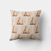 母とベビーキリン水色 クッション (裏面)