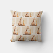 母とベビーキリン水色 クッション (正面)