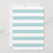 母とベビーキリン青い写真誕生のお知らせ 招待状 (裏面)