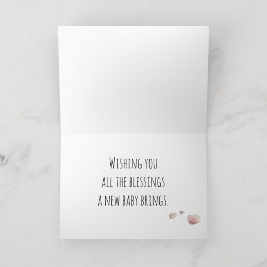 母とベビークジラおめでとうカード サンキューカード (内部)