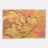 母とベビークマ – 母の日 – ハグ キッチンタオル (横)