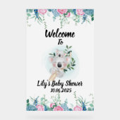 母とベビーコアラの赤ちゃんシャワーのサイン アクリルサイン (正面)