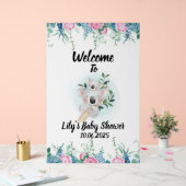 母とベビーコアラの赤ちゃんシャワーのサイン アクリルサイン (ウェディング)