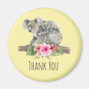 母とベビーコアラ可愛い水色を生み出してくれてありがとう マグネット