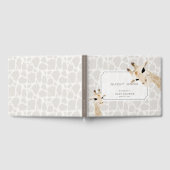 母とベビージラフェグリーゲウォータカラー ゲストブック (全面)