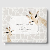 母とベビージラフェグリーゲウォータカラー ゲストブック (正面)