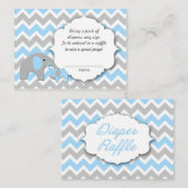 母とベビーゾウおむつラッフルチケット エンクロージャーカード (正面/裏面)