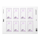 母とベビーゾウの蔵書票本のラベル ラベル (フルシート)