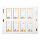 母とベビーゾウの蔵書票本のラベル ラベル (フルシート)