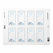 母とベビーゾウの蔵書票本のラベル ラベル (フルシート)