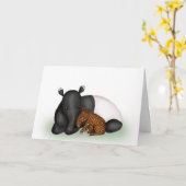 母とベビータピールマザーズデイカード カード (黄色い花)