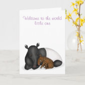 母とベビータピール新生児カード カード (黄色い花)