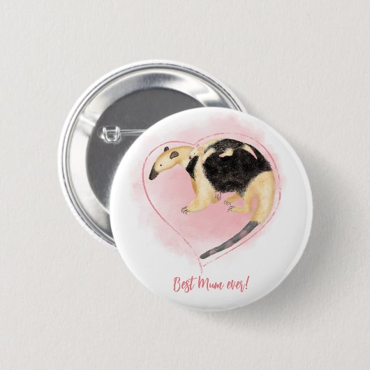 母とベビータマンダ最高のアマムリーバーバッジ 缶バッジ (正面&裏面)