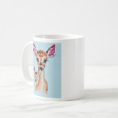 母とベビーディアウォーターカラーラブファミリー コーヒーマグカップ (正面左)