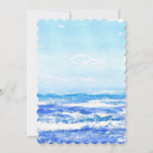 母とベビードルフィン海テーマベビーシャワー 招待状 (裏面)