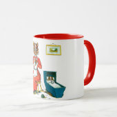 母とベビーネコLouis Wain マグカップ (正面右)