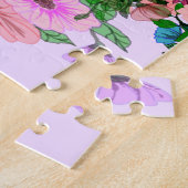 母とベビーパズル花 ジグソーパズル (側面)