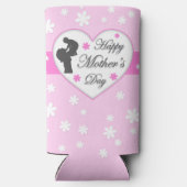 母とベビーピンク、母の日 スリム缶クーラー (裏面)