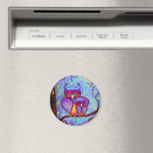 母とベビーフクロウ磁石byキャロル・ゼオック マグネット (インサイチュ (食洗機))