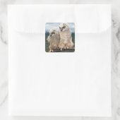 母とベビーフクロウ スクエアシール (バッグ)