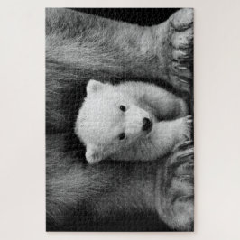 母とベビーポーラベアワイルドライフジグソーパズル ジグソーパズル