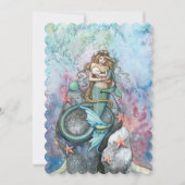 母とベビーマーメイドベビーシャワー招待状 招待状 (正面)