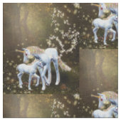 母とベビーユニコーン ファブリック (クローズアップ)