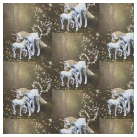 母とベビーユニコーン ファブリック (見本)