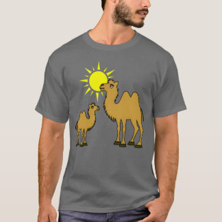 母とベビーラクダとサンギフト Tシャツ