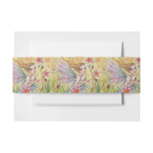 母とベビー妖精イラストレーションベビーシャワー 招待状ベリーバンド (正面例)