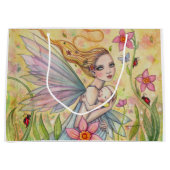 母とベビー妖精ベイビーシャワーバッグ ラージペーパーバッグ (正面)