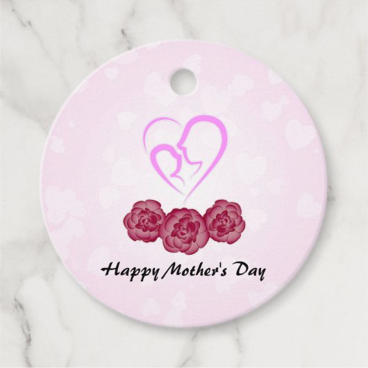 母とベビー子カーネーション母の日 フェイバータグ (正面)