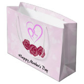 母とベビー子カーネーション母の日 ラージペーパーバッグ (裏面アングル)