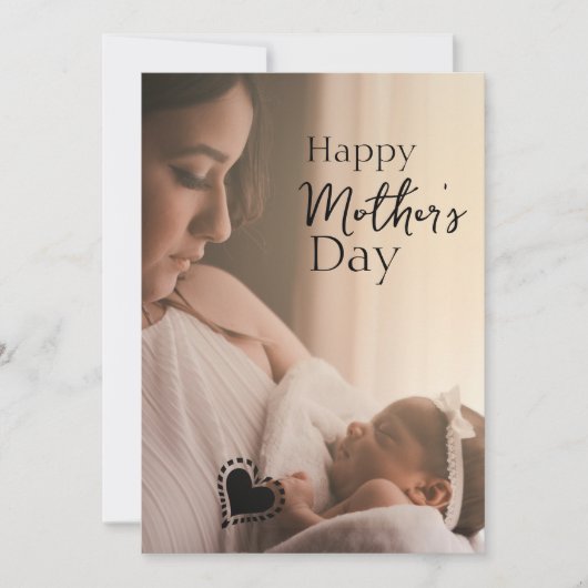 母とベビー母の日の写真カード シーズンカード (正面)