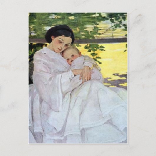 母とベビー母の日カード ポストカード (正面)
