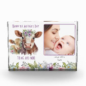 母とベビー牛モーと母の日 フォトブロック (正面)