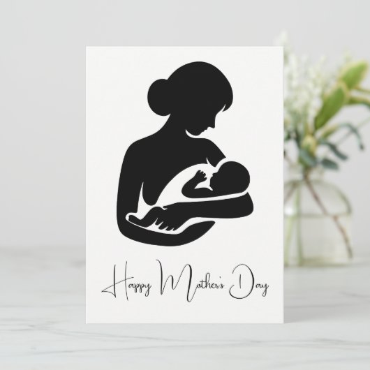 母とベビー生まれたばかりのマザーズのデイカード カード (スタンド正面)