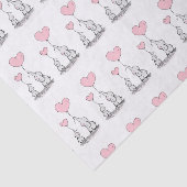 母とベビー象とハート風船 薄葉紙 (詳細)