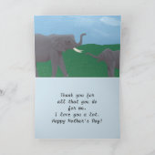 母とベビー象の母の日のカード カード (内部)