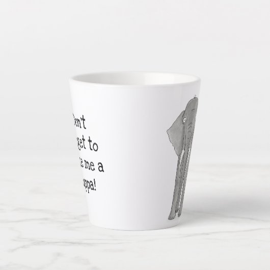 母とベビー象ラテマグカップ カフェラテマグ (正面)