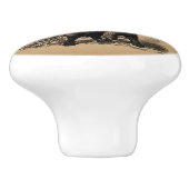 母とベビー象ヴィンテージアート セラミックノブ (側面)