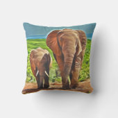 母とベビー象 クッション (裏面)