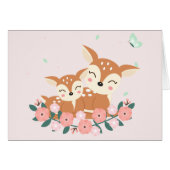 母とベビー鹿の母の日 (正面横)